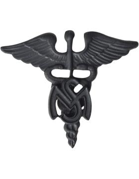 Medical Service Corp Officer Army branch of service badge in black metal by Saunders Military Insignia