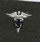 Medical Service MS Badge, cloth, Olive Drab by Saunders Military Insignia