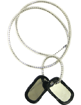WWII Style Military Dog Tag Set Notched Engraved And Sturdy