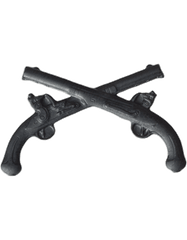 Military Police Officer Army branch of service badge in black metal by Saunders Military Insignia