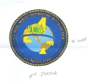 Mobile Construction Battalion Patch, handmade
