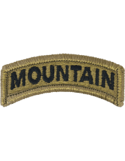 Mountain tab in multicam with Velcro backing