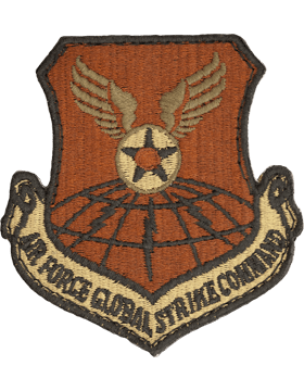 Multicam USAF Patch Global Strike Command With Fastener