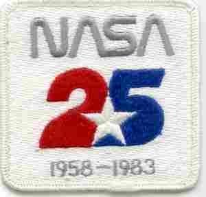 NASA 25 YEARS Patch by Saunders Military Insignia