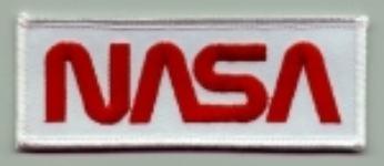 NASA WORM ON TWILL, Patch