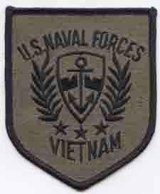 Naval Forces Vietnam Patch In Green Subdued by Saunders Military Insignia