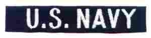 Navy Branch Tape blue Patch, sew on - Saunders Military Insignia