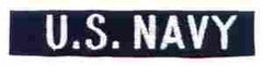 Navy Branch Tape blue Patch, sew on - Saunders Military Insignia
