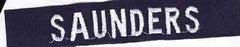 Navy Name Tape white on blue (Personalize) by Saunders Military Insignia