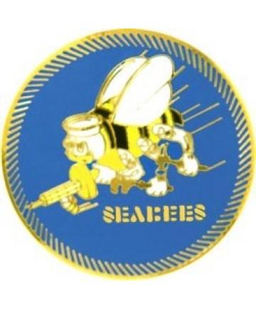 Navy Seabees metal pin