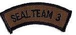 Navy Seal Team 3 In Green Subdued Patch