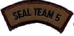 Navy Seal Team 5 Patch In Green Subdued - Saunders Military Insignia