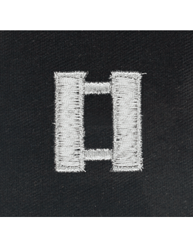 OPFOR Captain rank insignia in silver metallic threads by Saunders Military Insignia