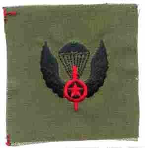 OPFOR Parachutist Wing in olive drab subdued, Opposing Force Wing by Saunders Military Insignia