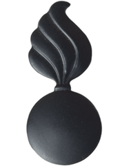 Ordnance Officer Army branch of service badge in black metal - Saunders Military Insignia
