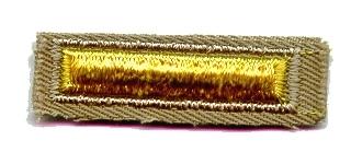 Overseas Strip khaki Cloth Insignia by Saunders Military Insignia
