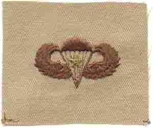 Para 1 Combat Jump with 1 star Badge, Cloth, Desert subdued by Saunders Military Insignia