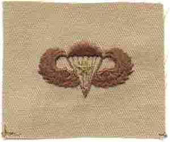 Para 1 Combat Jump with 1 star Badge, Cloth, Desert subdued by Saunders Military Insignia