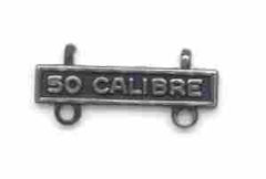 Pistol 50 Calibre Qualification Bar or Q Bar in silver oxide - Saunders Military Insignia