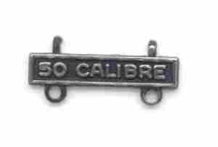 Pistol 50 Calibre Qualification Bar or Q Bar in silver oxide - Saunders Military Insignia