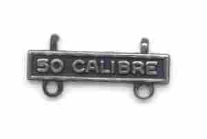 Pistol 50 Calibre Qualification Bar or Q Bar in silver oxide