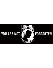 POW MIA bumper sticker - Saunders Military Insignia