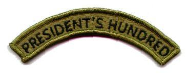 President's 100 Tab in subdued