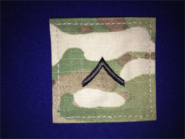 Private E-2 Multicam rank insignia with Velcro