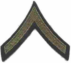 Private First Class Chevron, wool - Saunders Military Insignia