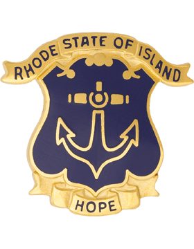 Rhode Island State Headquarters Army National Guard Unit Crest - Saunders Military Insignia