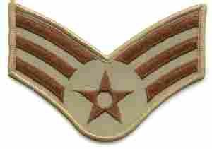 USAF Senior Airman Sergeant Chevron Patch Uniform Insignia