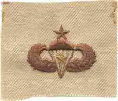 Senior Para 1 Combat Jump desert Army (1 Combat Jump) - Saunders Military Insignia