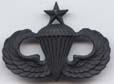 Senior Parachute wing in black metal - Saunders Military Insignia