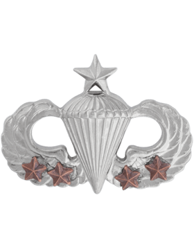 Senior Parachute wing with 4 bronze stars