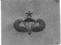 Senior Parachutist, Badge, cloth, Subdued