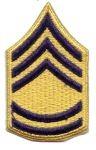 Sergeant 1st Combat Chevron WWII Cut Edge Pair - Saunders Military Insignia