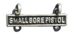 Small Bore Pistol Qualification Bar in silver oxide - Saunders Military Insignia