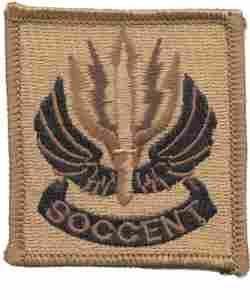 Special Operations Command Central (Special Forces) desert subdued Patch - Saunders Military Insignia