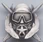 Special Operations Diving Supervisor badge in silver oxide - Saunders Military Insignia