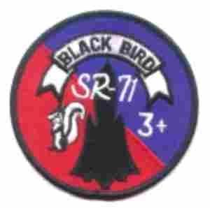SR71 Black Bird Patch Aviation Embroidered 3x3 Inches