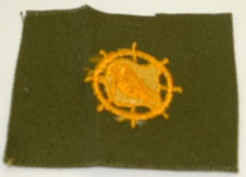 Transportation Badge, cloth, Olive Drab