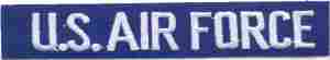 US Air Force Branch Tape In Air Force Blue Web Fabric
