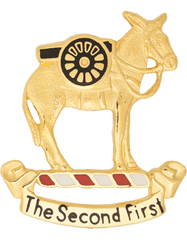 US Army 2nd Field Artillery right facing Unit Crest - Saunders Military Insignia