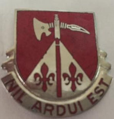 US Army 538th Engineer Battalion Unit Crest (NIL ARDUI EST) - Saunders Military Insignia