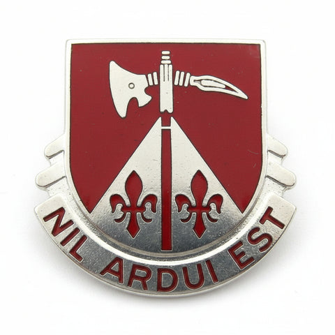 US Army 538th Engineer Battalion Unit Crest (NIL ARDUI EST) - Saunders Military Insignia