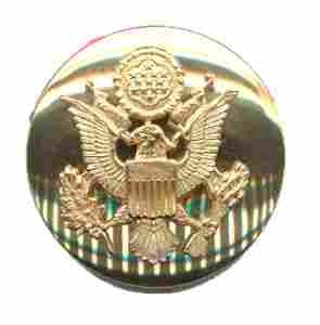 US Army Infantry Enlisted Cap Badge With Infantry Blue Disc - Saunders Military Insignia