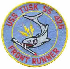 USS TUSK SS426 Navy Submarine Patch - Saunders Military Insignia