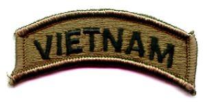 Vietnam Tab in green subdued - Saunders Military Insignia