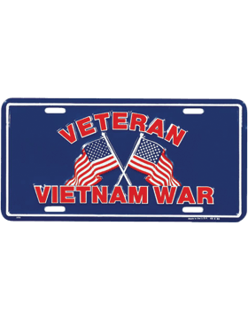 Vietnam War Veteran License Plate Commemorative Durable