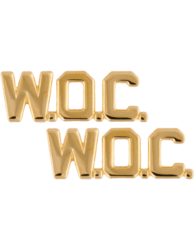 WOC letters Officer Army Branch Service badge - Saunders Military Insignia